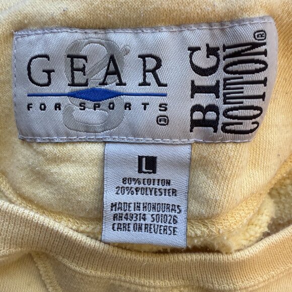Vintage Gear Georgia Tech Crewneck Sweatshirt Pullover Mens Large Yellow College - Picture 11 of 12